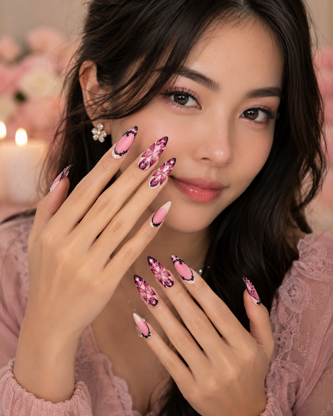 Cherry Bliss Press-On Nails | Magic Press-On Nail